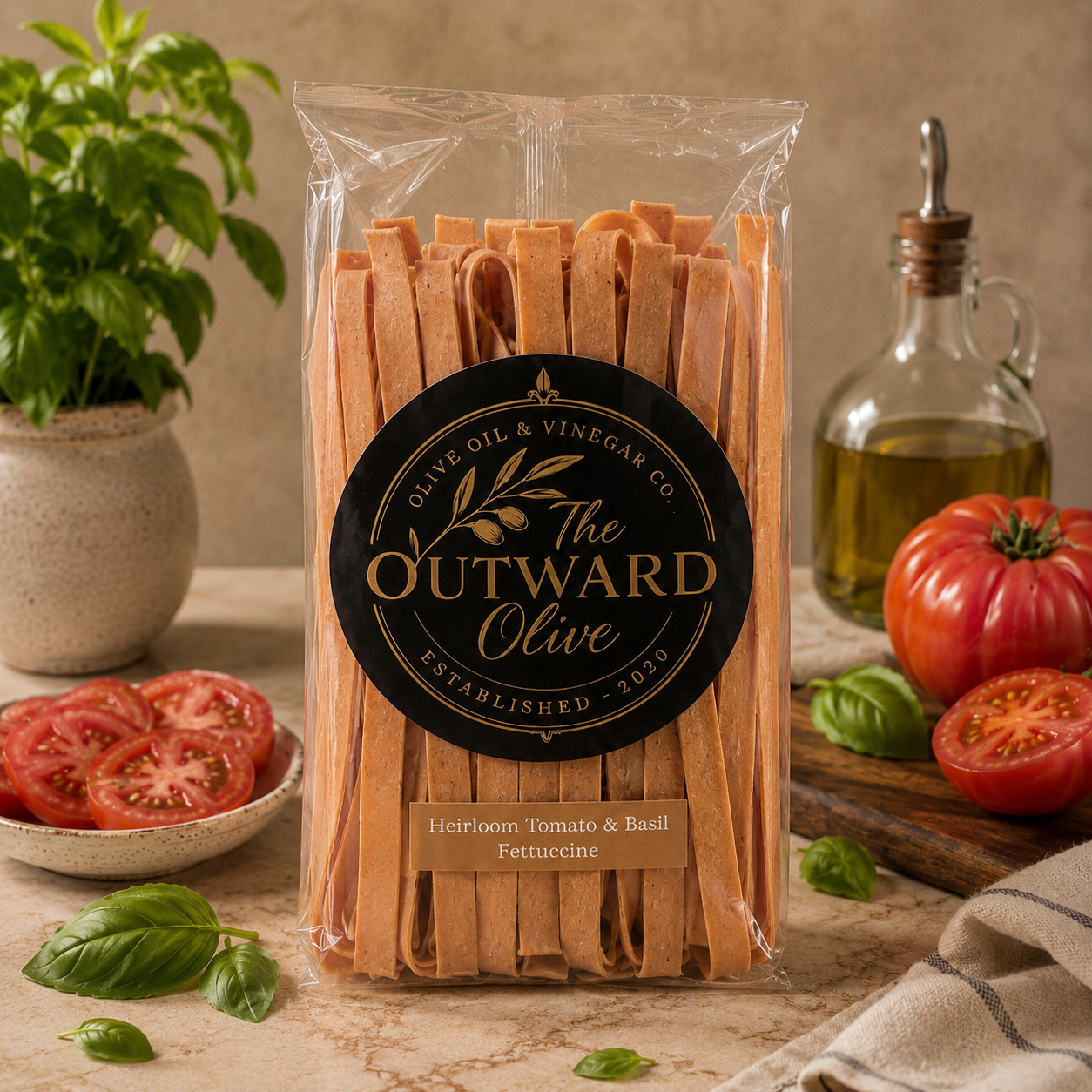 Heirloom Tomato & Basil Fettuccine
