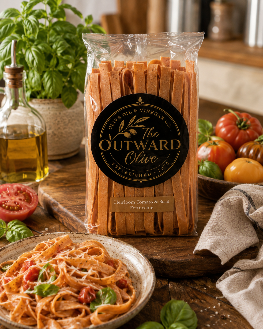 Heirloom Tomato & Basil Fettuccine