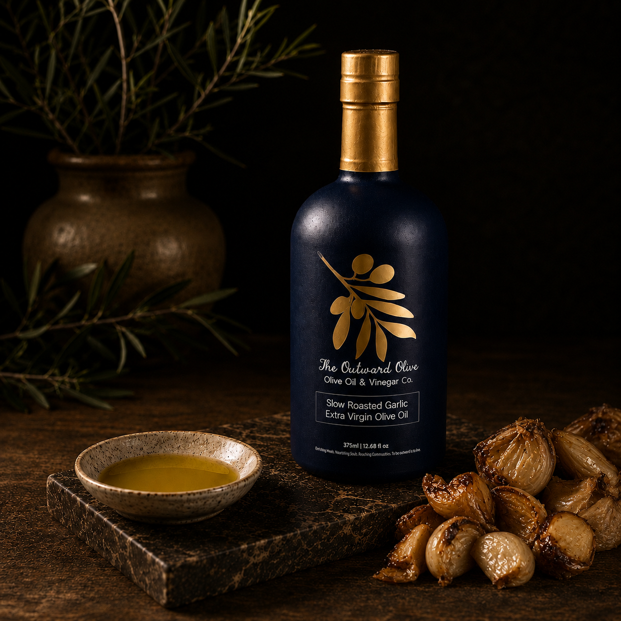 Slow Roasted Garlic Extra Virgin Olive Oil