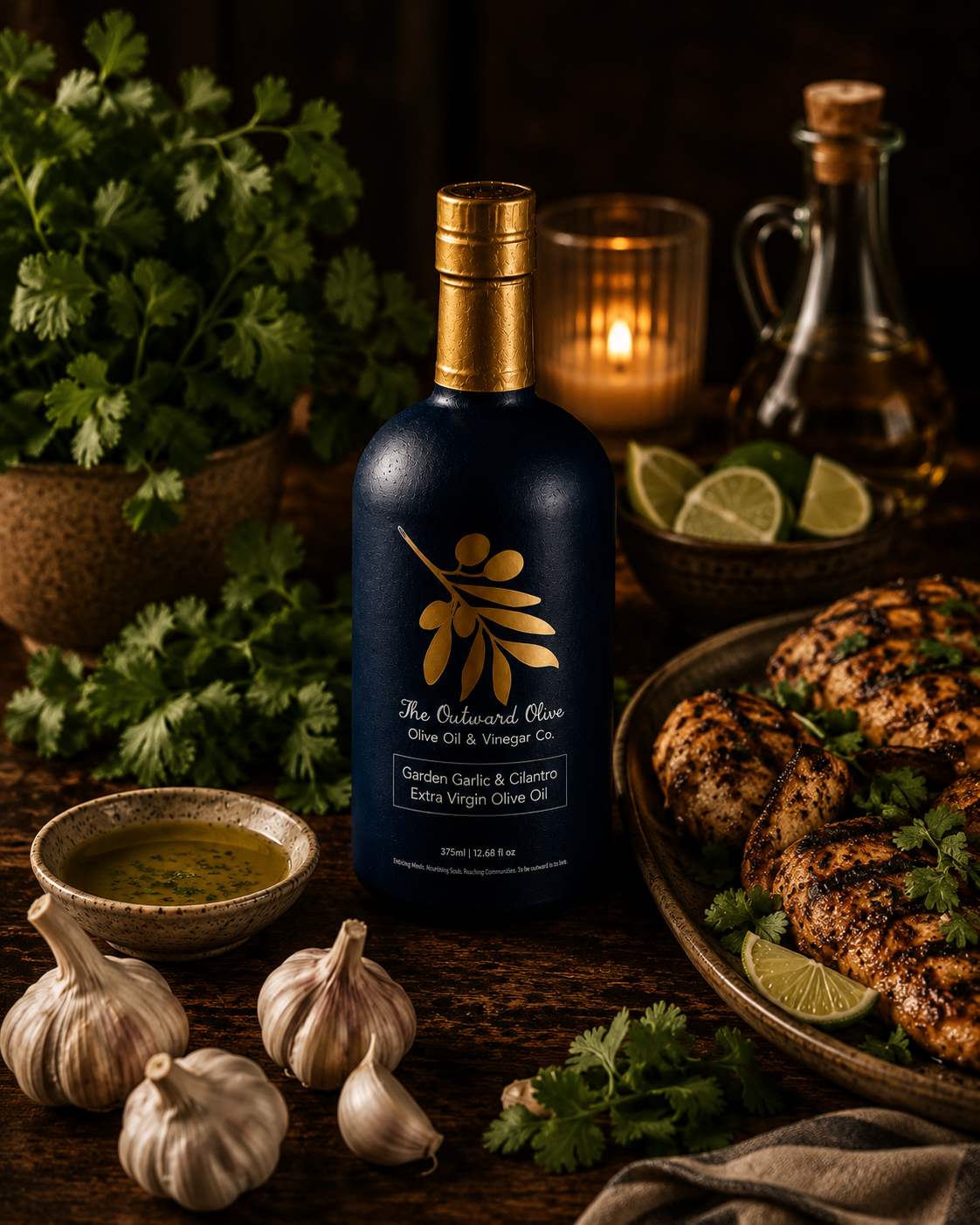 Garden Garlic & Cilantro Extra Virgin Olive Oil