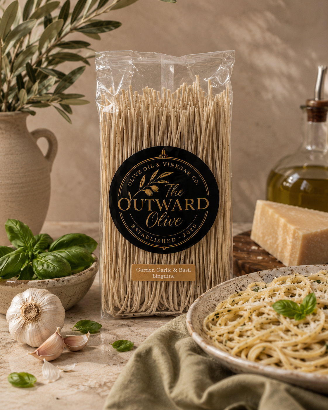 Garden Garlic & Basil Linguini